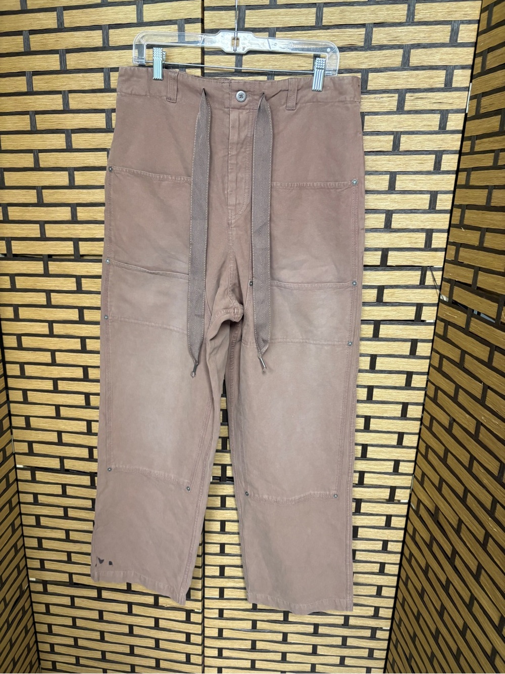 We the free brown cargo tie waist pants size large